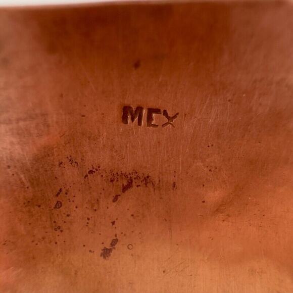 Copper and Brass Cuff Bracelet Abstract Animal Mid Century Hand Made in Mexico - Picture 12 of 12